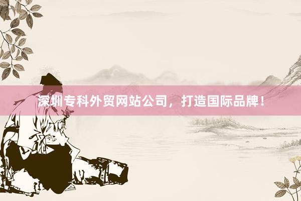 深圳专科外贸网站公司，打造国际品牌！